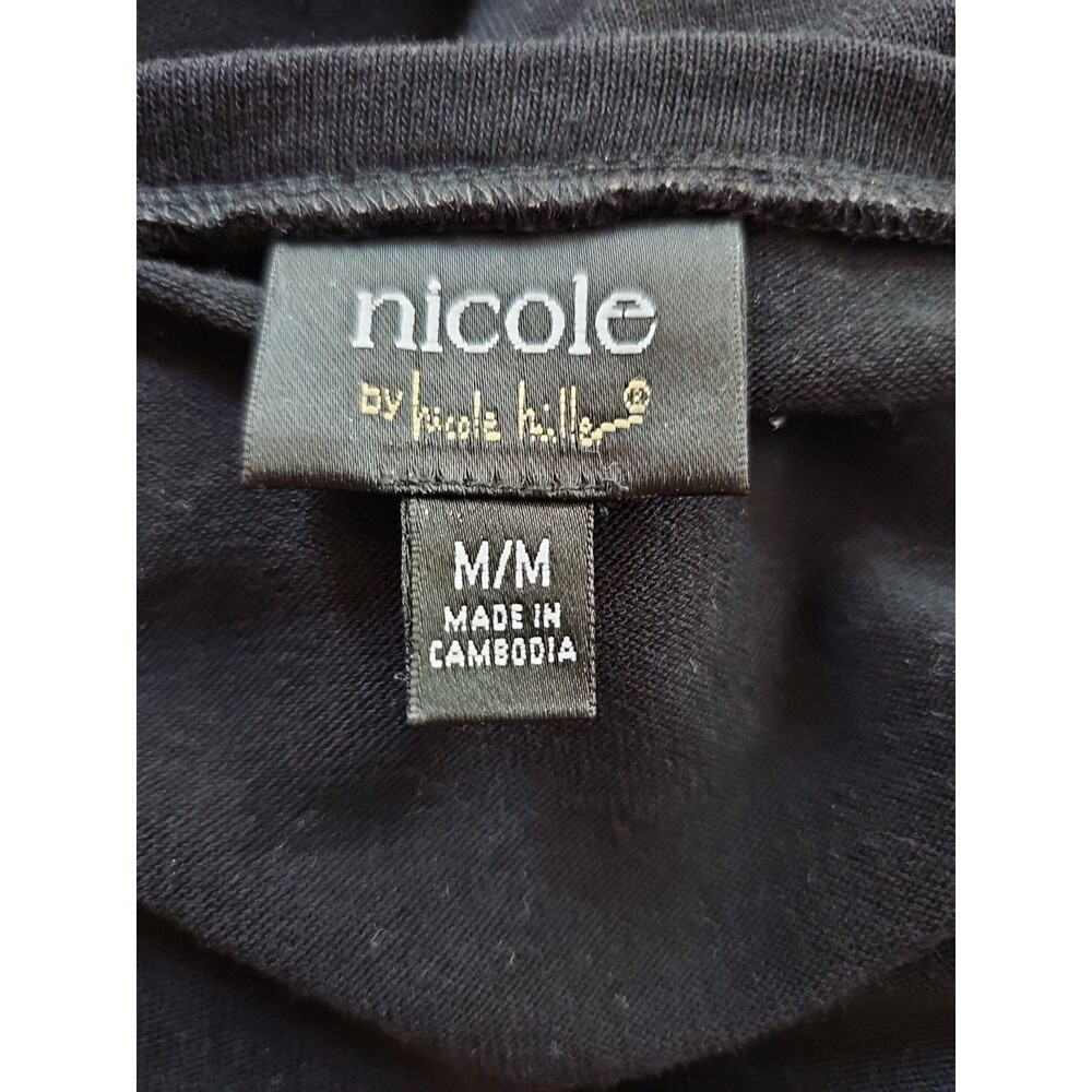Nicole Miller Dress Women's Black Belted Hadley Ponte Knit Dress Long Sleeve Med - Picture 8 of 11